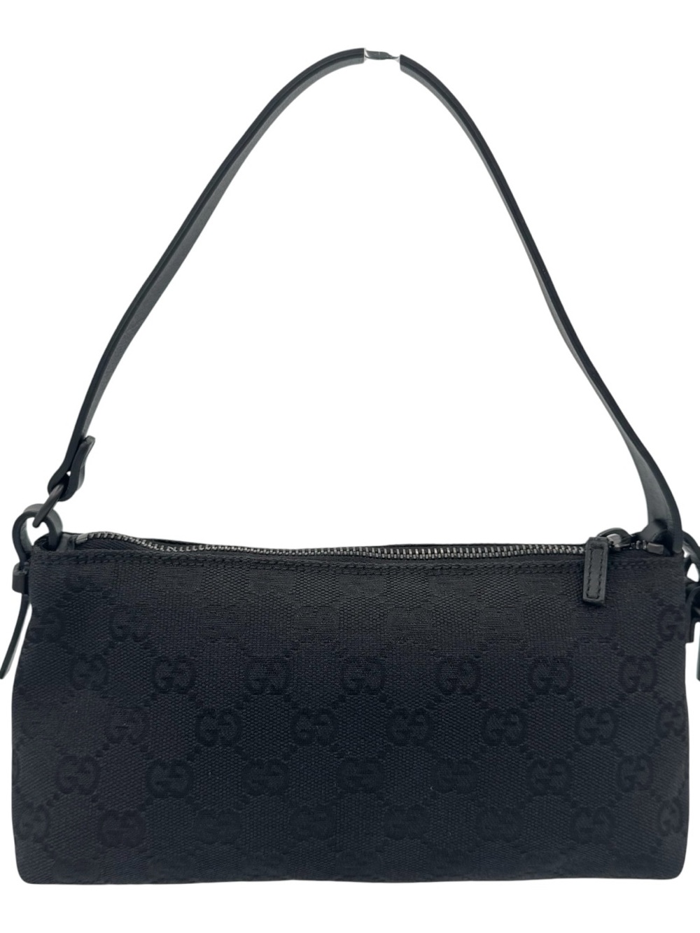 Gucci Black GG Monogram Canvas Shoulder Bag